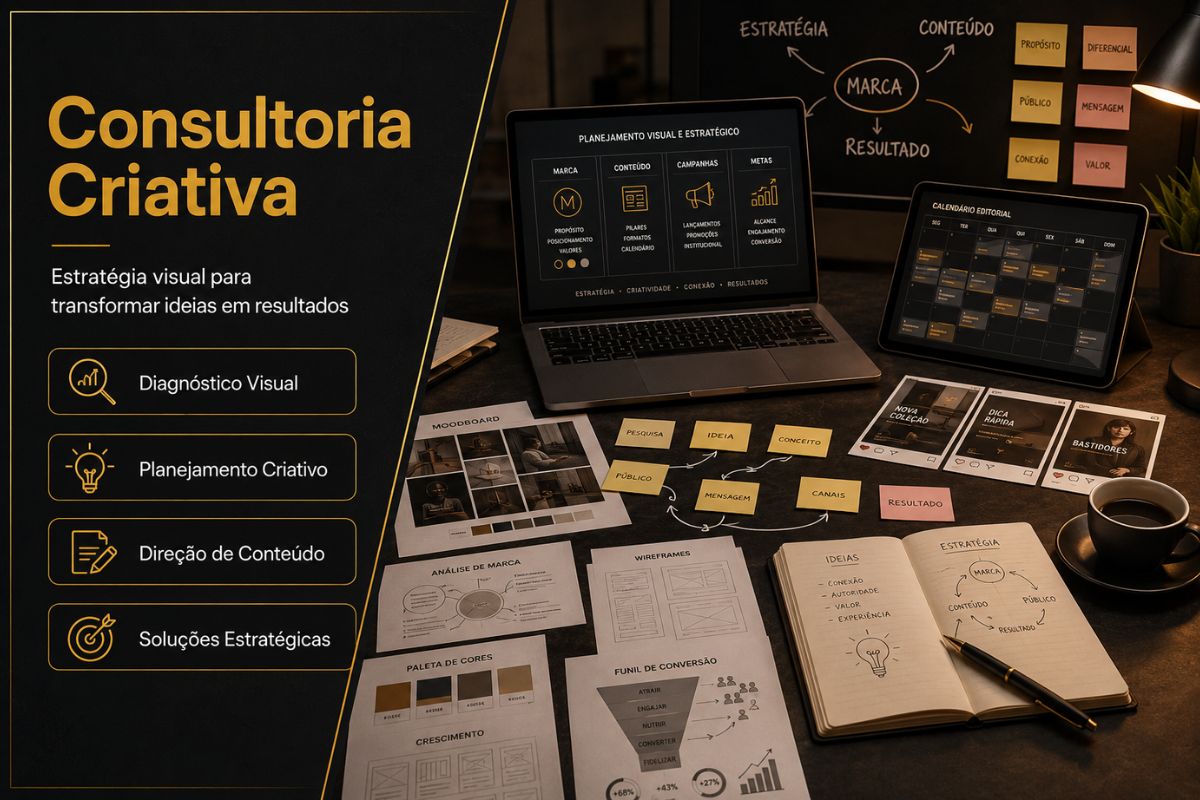 Consultoria criativa para marcas e campanhas digitais