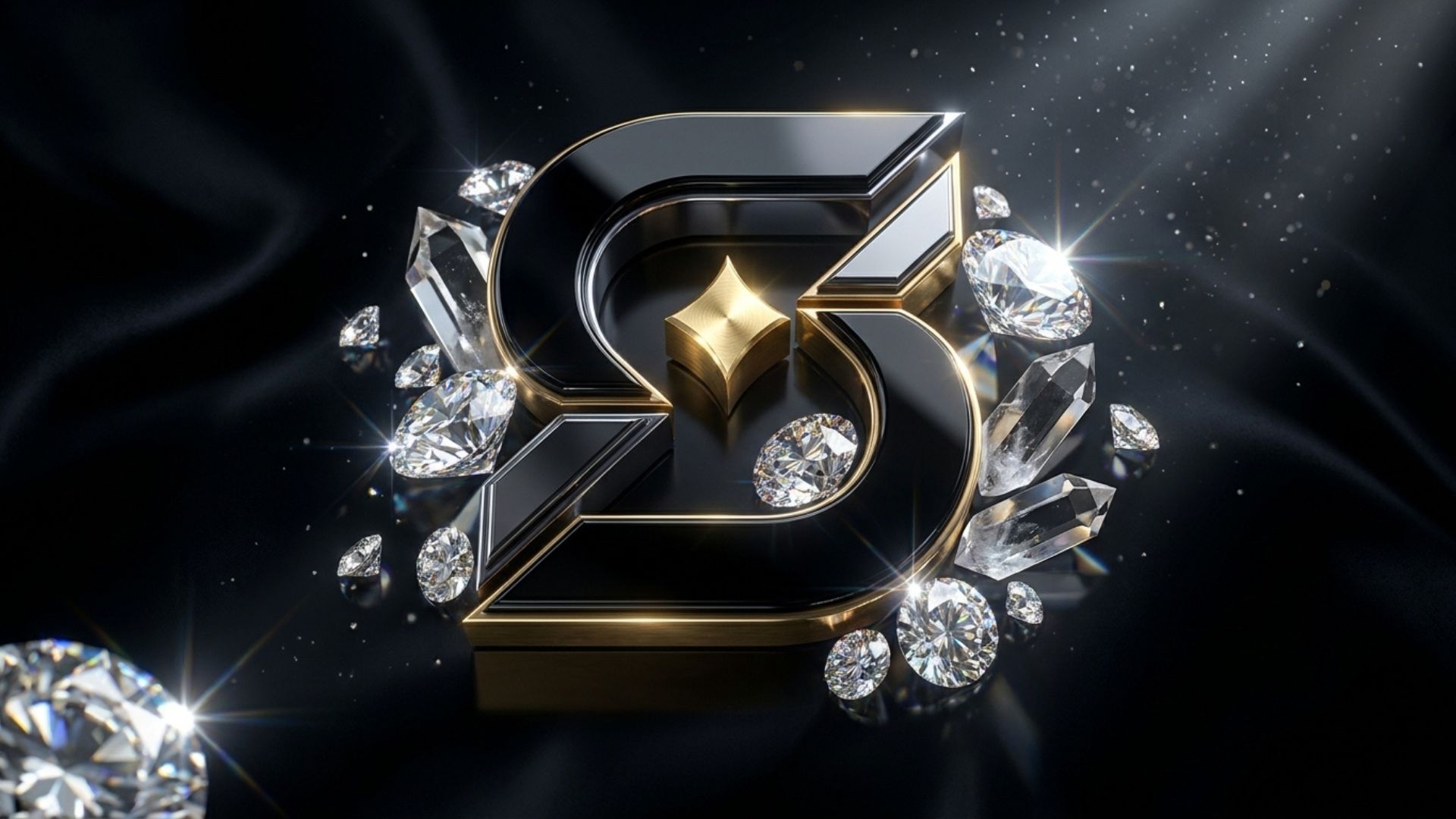 Logomarca em diamantes e cristais