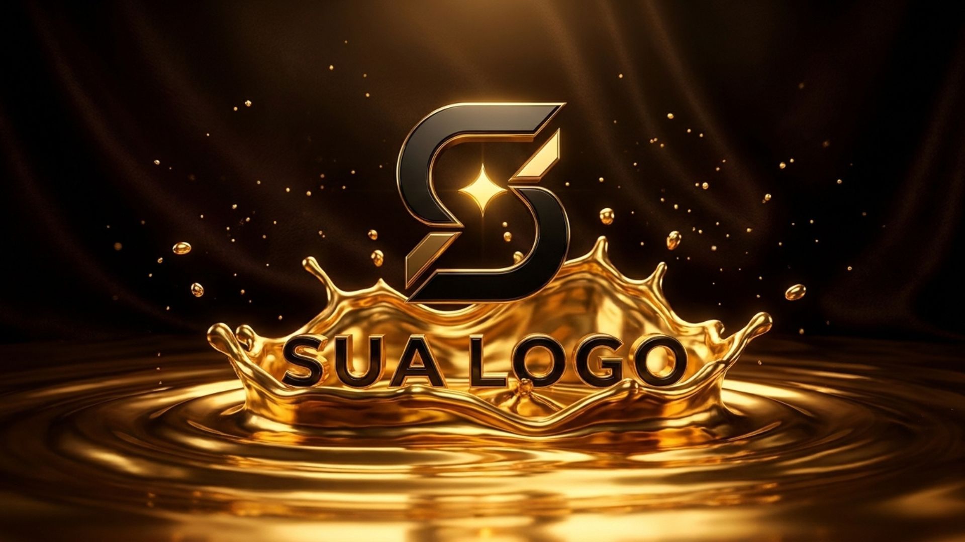 Logomarca em ouro líquido